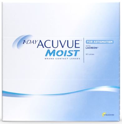 1 DAY ACUVUE MOIST TORIC 90PK