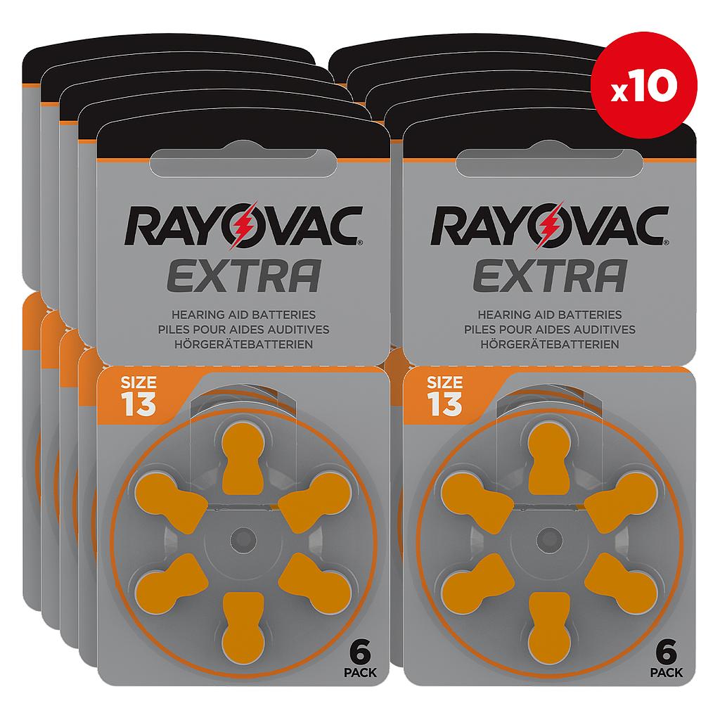 PILA RAYOVAC 13AU-6XE NARANJA 60uds