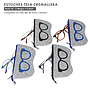 ESTUCHE  TELA CREMALLERA NEGRO/AZUL 10uds